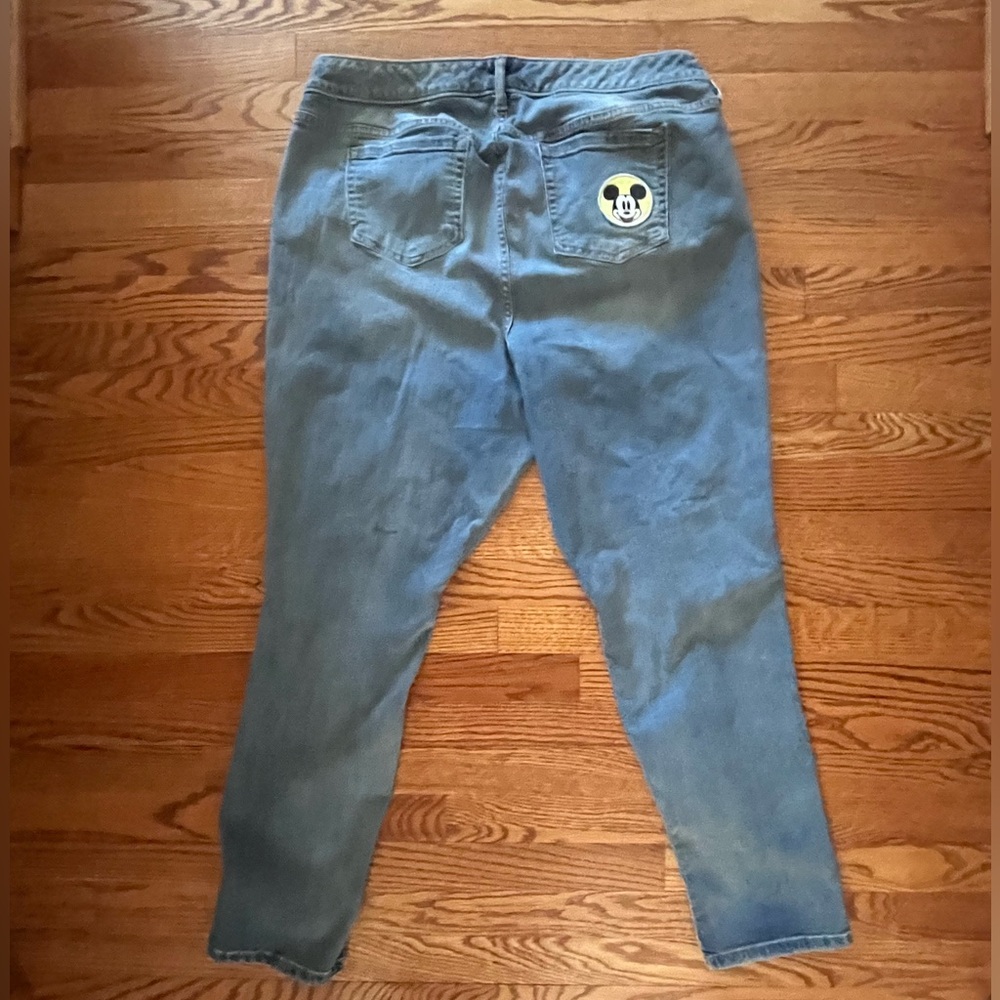 Mickey Mouse Patch Distressed Jeans - image 7